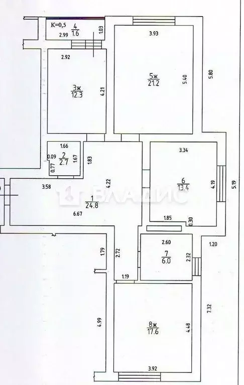 3-к кв. Калининградская область, Калининград Галактическая ул., 2 ... - Фото 2