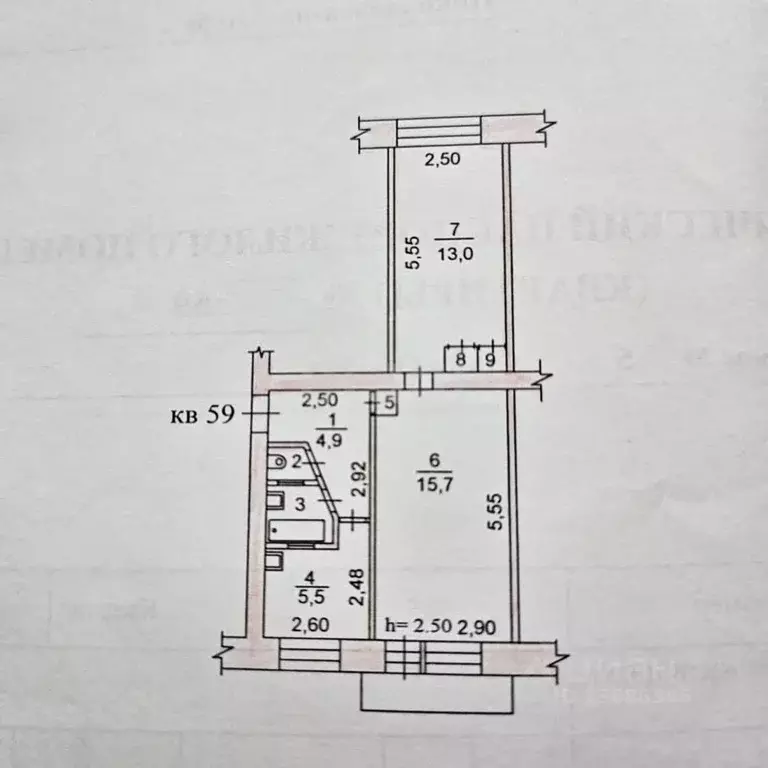 2-к кв. Хабаровский край, Николаевск-на-Амуре ул. Орлова, 5 (43.1 м) - Фото 1