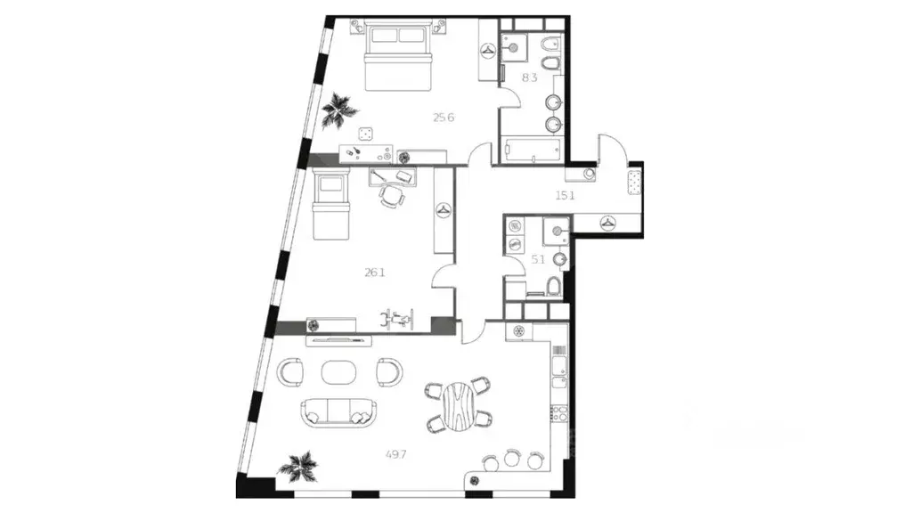 Квартира, 3 комнаты, 130.4 м - Фото 0