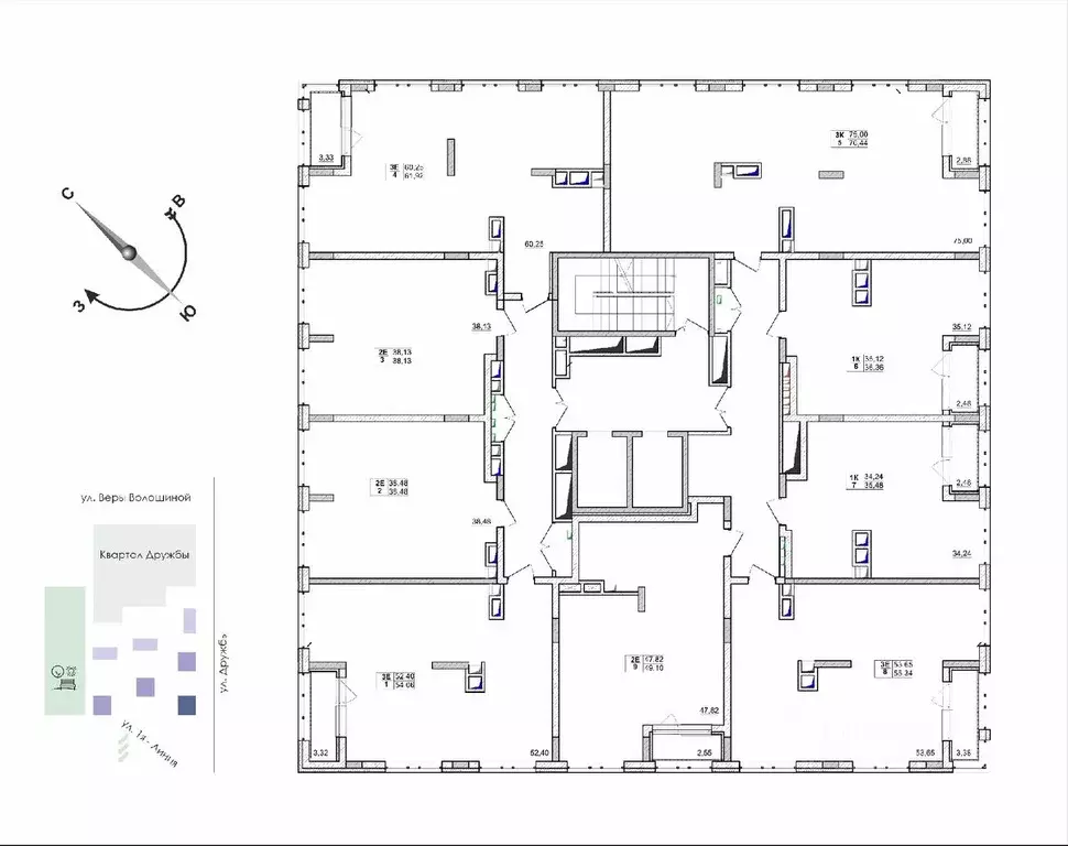 2-к кв. Кемеровская область, Кемерово ул. Дружбы, 11 (47.82 м) - Фото 2