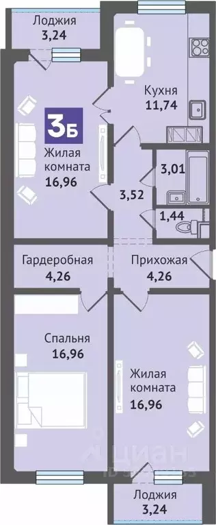 3-к кв. Марий Эл, Медведево городское поселение, Медведево пгт ул. ... - Фото 1