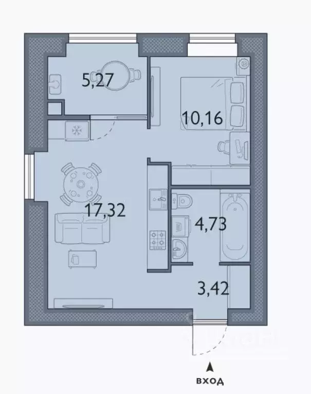 1-к кв. Брянская область, Брянский район, пос. Мичуринский, ... - Фото 1
