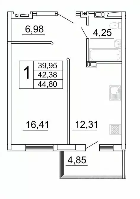 1-к кв. Самарская область, Самара ул. Дыбенко, 5 (45.16 м) - Фото 1