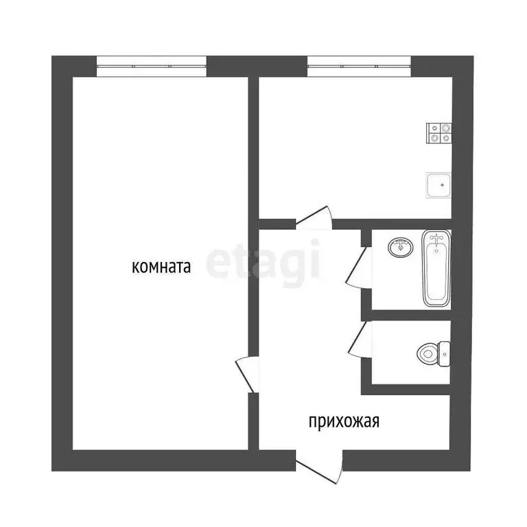 1-комнатная квартира: Кострома, Самоковская улица, 2 (32.6 м) - Фото 0