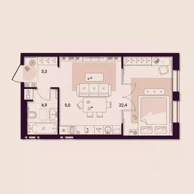 1-к кв. Приморский край, Артем ул. Куйбышева, 11А (35.76 м) - Фото 1