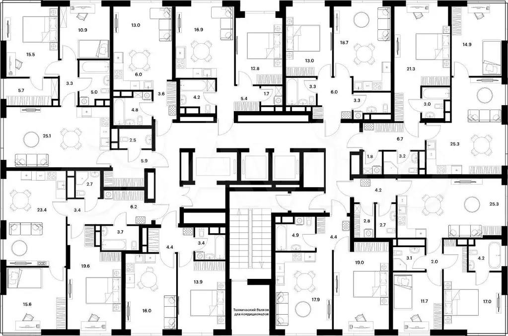 2-к. квартира, 48,9 м, 12/30 эт. - Фото 1