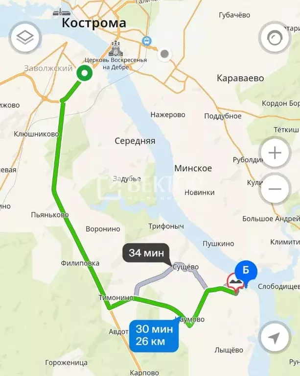 Участок в Костромская область, Костромской район, Чернопенское с/пос, ... - Фото 2