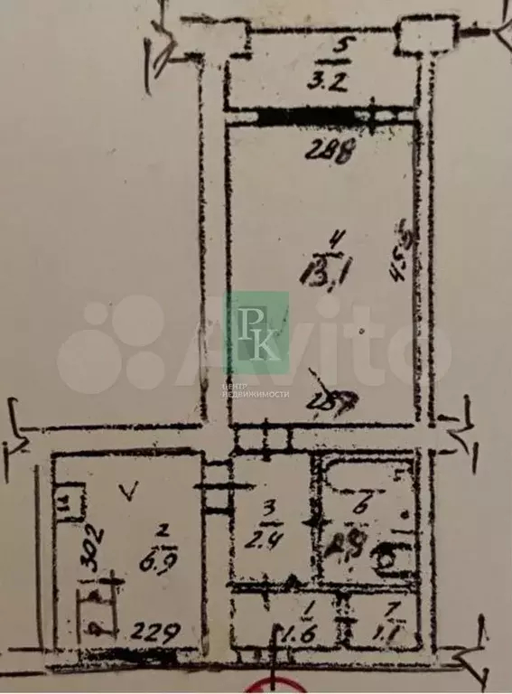 1-к. квартира, 31,2 м, 4/5 эт. - Фото 0