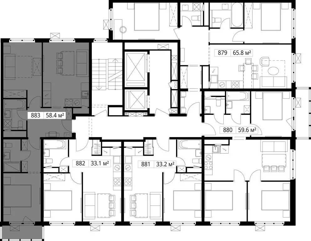 2-комнатная квартира: деревня Сапроново, микрорайон Купелинка, квартал ... - Фото 1