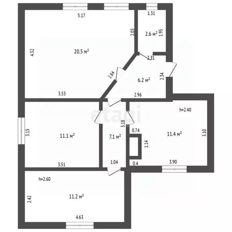 Дом в Пермский край, Чернушка ул. Лермонтова (66 м) - Фото 2