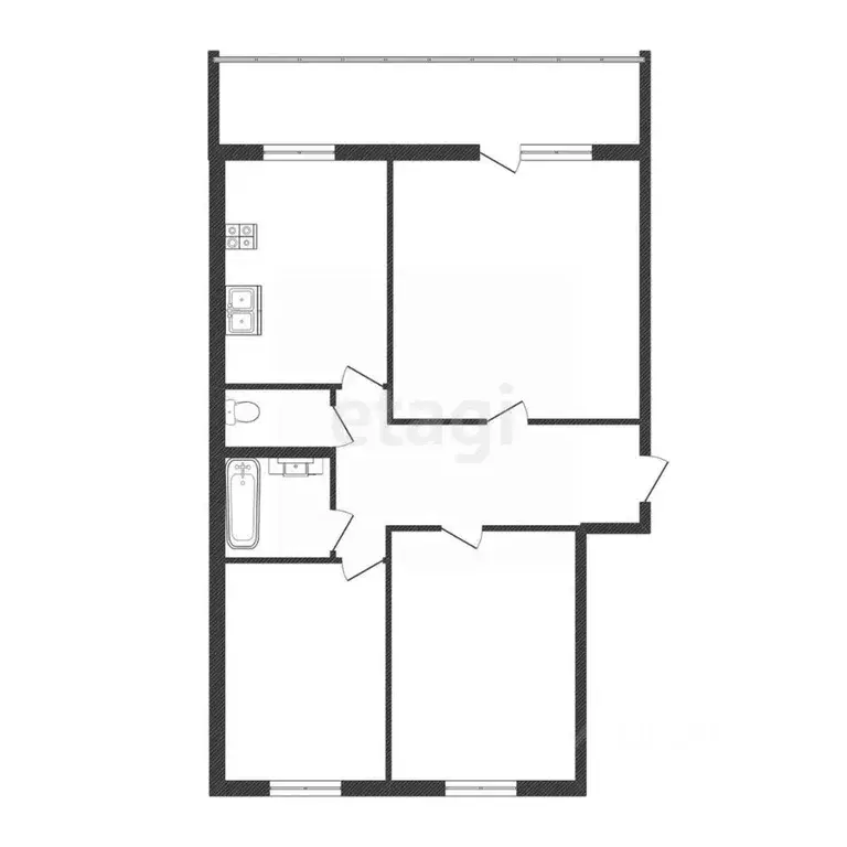 3-к кв. Челябинская область, Миасс просп. Октября, 21 (60.4 м) - Фото 2