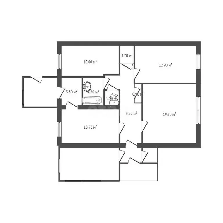 Дом в деревня Никольская Слобода, улица Буйневича (63.9 м) - Фото 1
