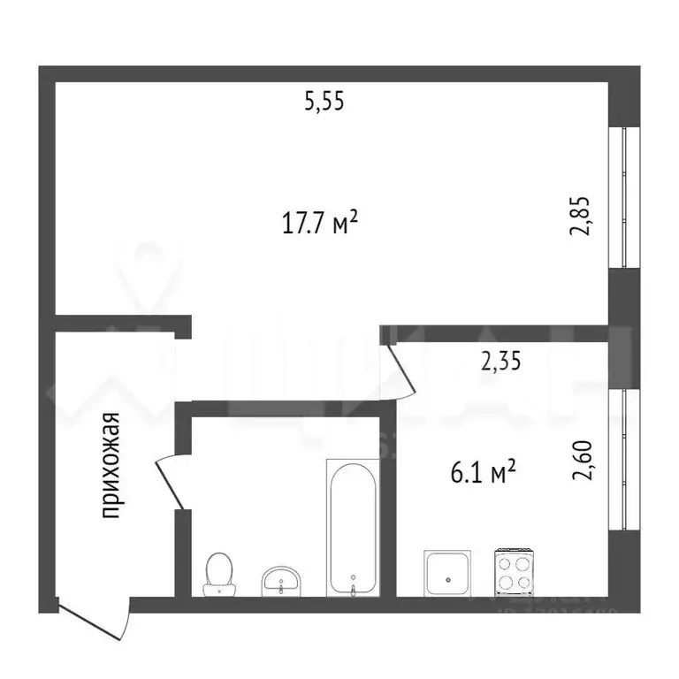 1-к кв. Пермский край, Добрянский муниципальный округ, Полазна рп ул. ... - Фото 2