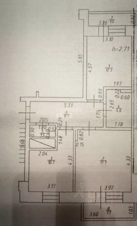 2-к кв. Татарстан, Казань Азино-1 мкр, ул. Закиева, 24 (54.9 м) - Фото 2