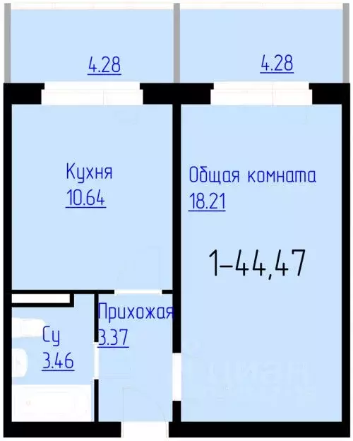 1-к кв. Дагестан, Махачкала ул. Техническая, 6 (44.0 м) - Фото 0