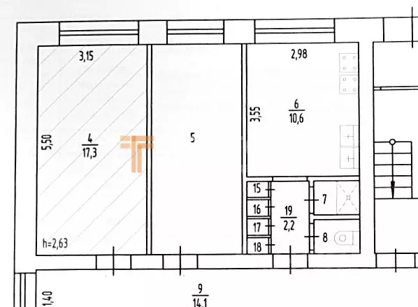 Комната Пермский край, Пермь ул. Льва Шатрова, 1 (17.3 м) - Фото 2