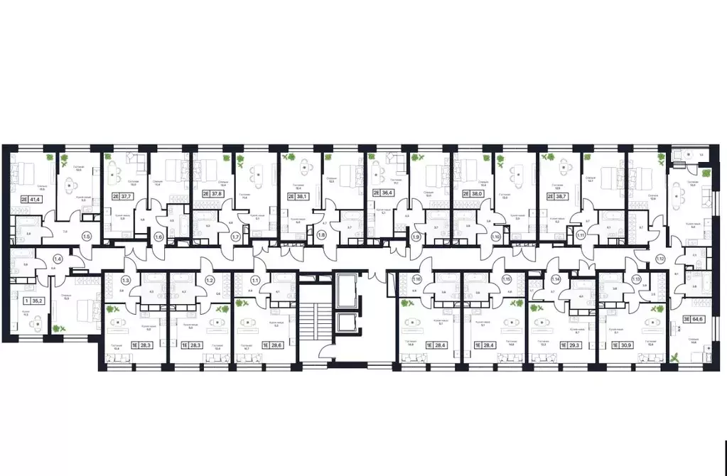 Студия Московская область, Пушкино Пушкино Град жилой комплекс (28.2 ... - Фото 1