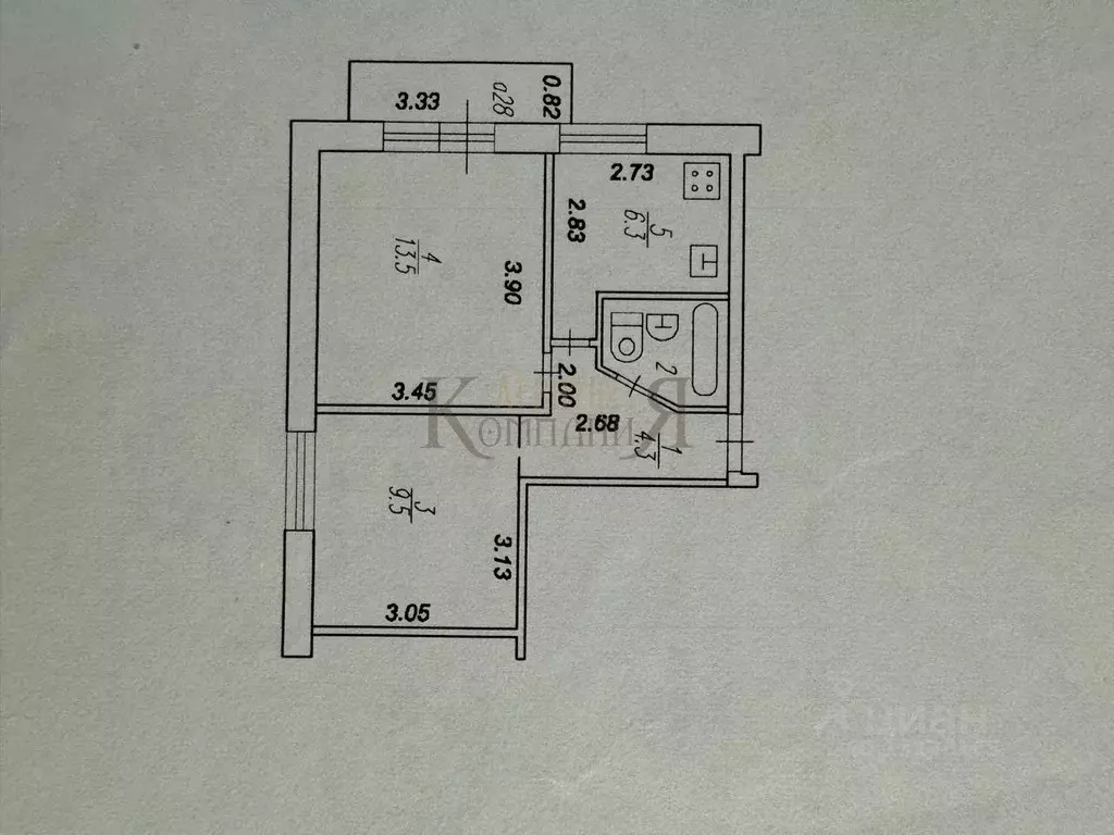 2-к кв. Рязанская область, Рязань Соколовская ул., 3к1 (36.2 м) - Фото 1