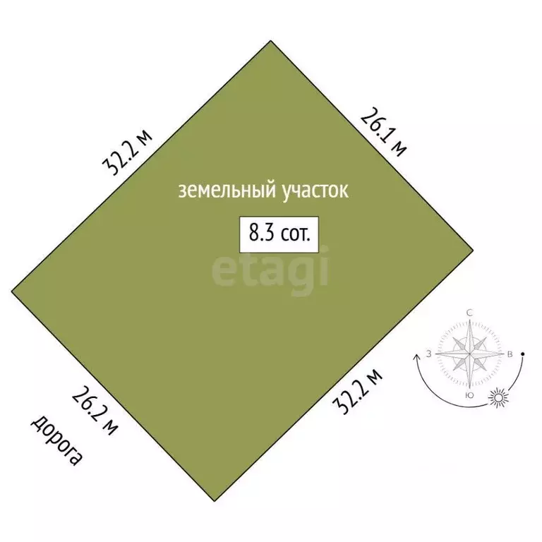 Участок в Тюменская область, Тюменский муниципальный округ, ... - Фото 1