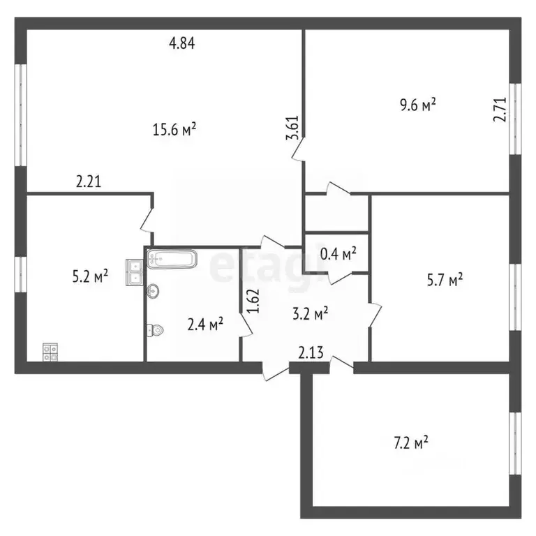 4-к кв. Санкт-Петербург ул. Тамбасова, 25К6 (48.8 м) - Фото 1