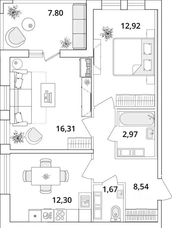 2-к кв. Санкт-Петербург Кубинская ул., 82к3с1 (58.8 м) - Фото 0