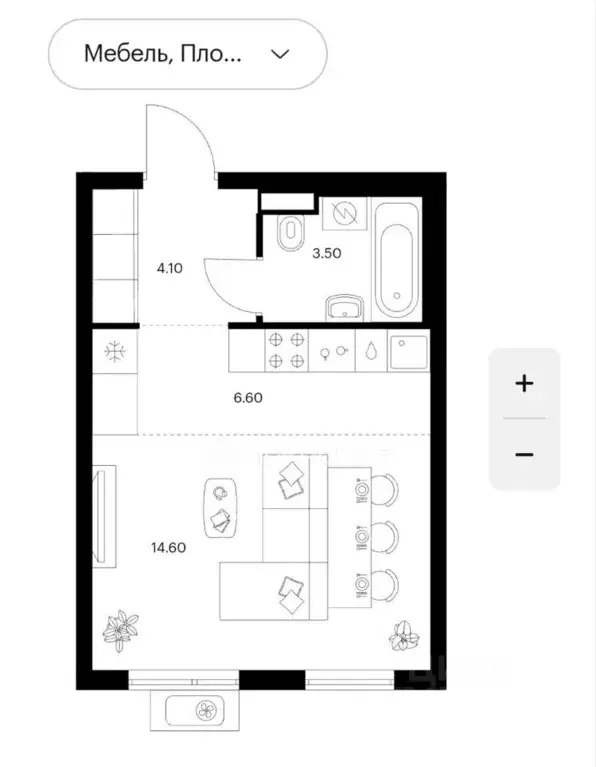 Студия Московская область, Мытищи Ярославское ш., 120Бс3 (28.8 м) - Фото 2