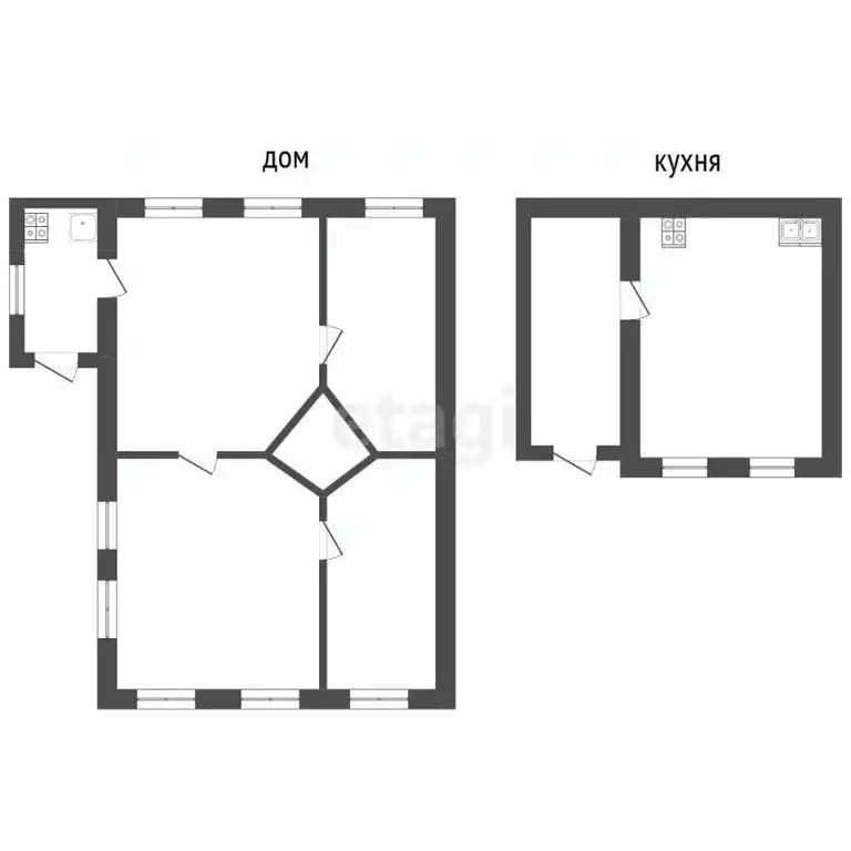 Дом в Ростовская область, Азов Азовский район, Заречная ул. (45 м) - Фото 1