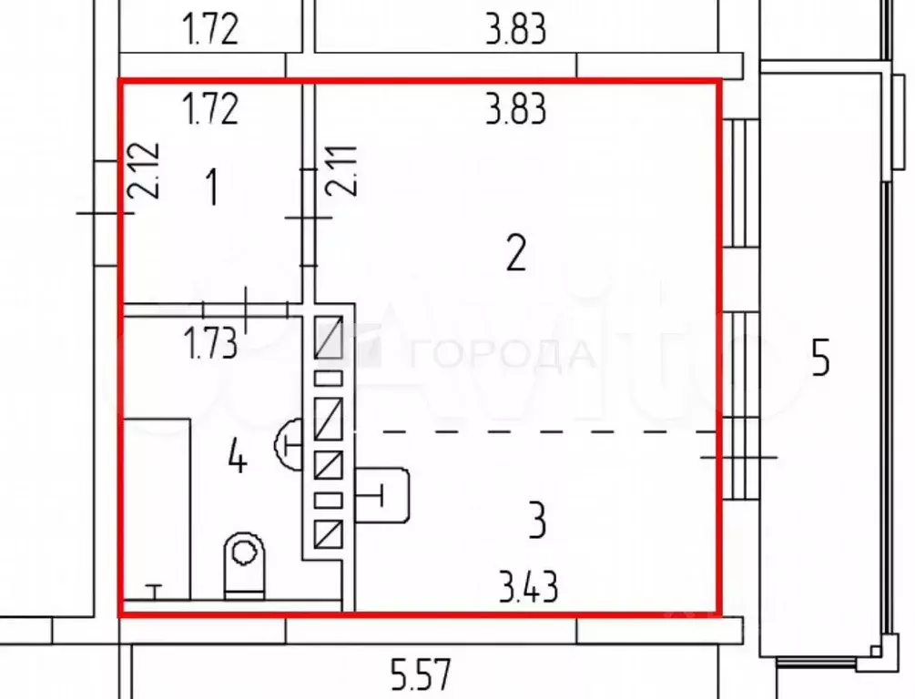 Квартира-студия, 26,8 м, 20/25 эт. - Фото 0