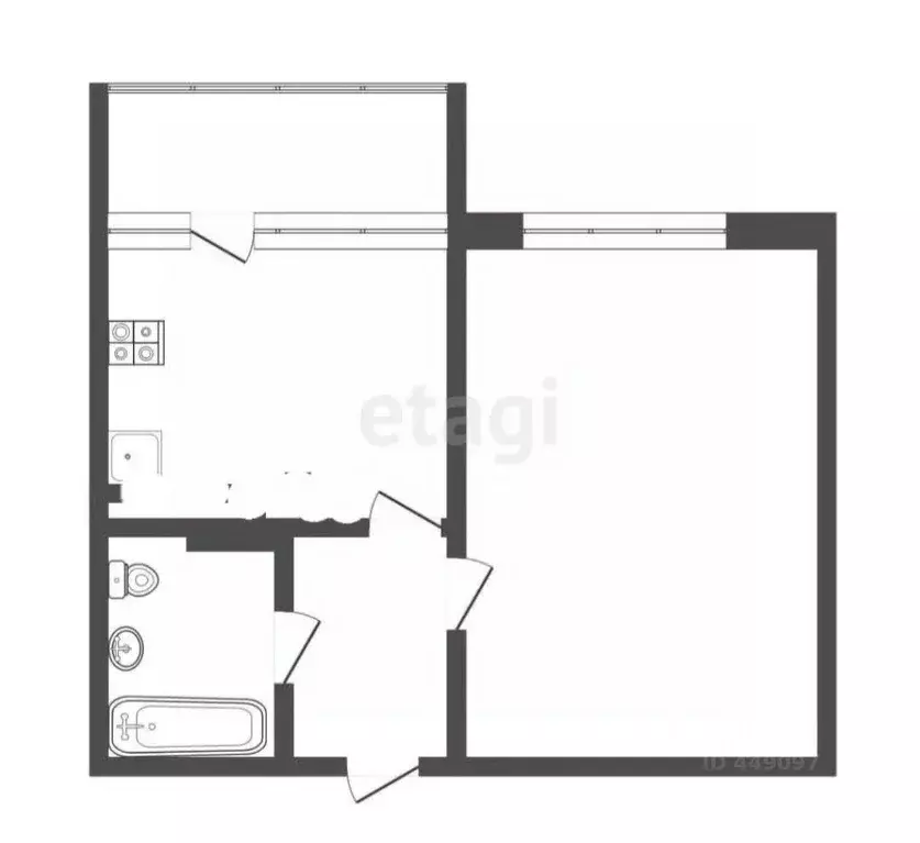 1-к кв. Смоленская область, Смоленск ул. Ударников, 57 (36.2 м) - Фото 0