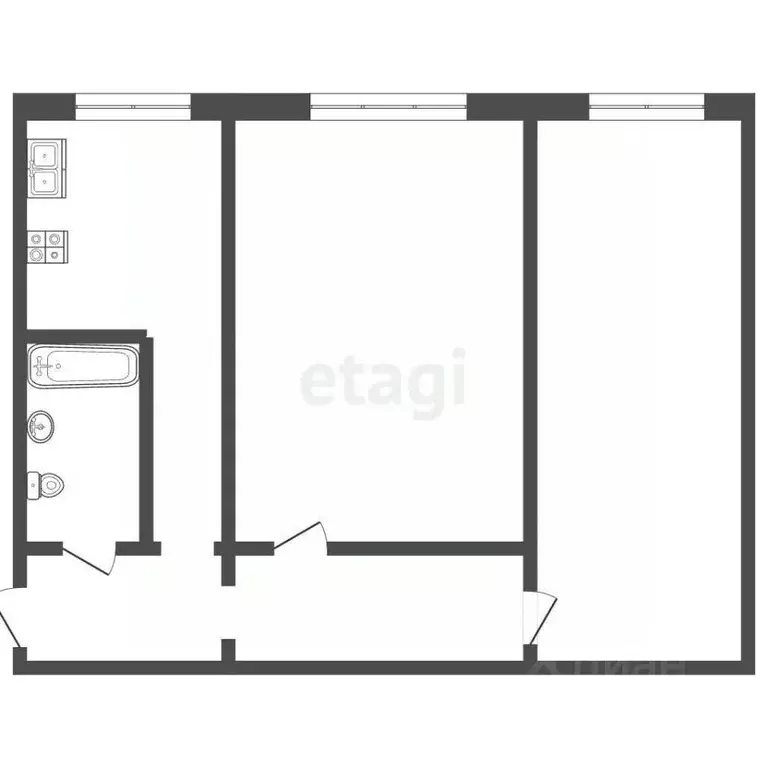 2-к кв. Самарская область, Самара ул. Георгия Ратнера, 21 (44.0 м) - Фото 2