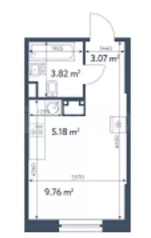Квартира-студия, 22 м, 8/10 эт. - Фото 0