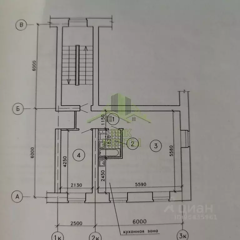 2-к кв. Бурятия, Улан-Удэ ул. Гагарина, 49 (41.4 м) - Фото 2
