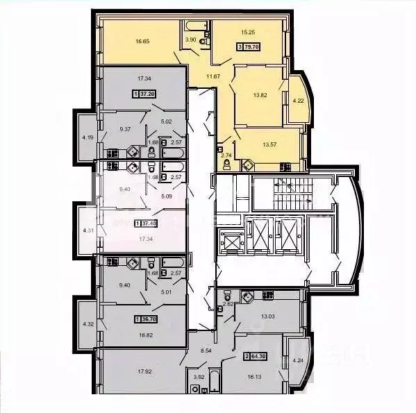 Квартира, 3 комнаты, 77 м - Фото 1