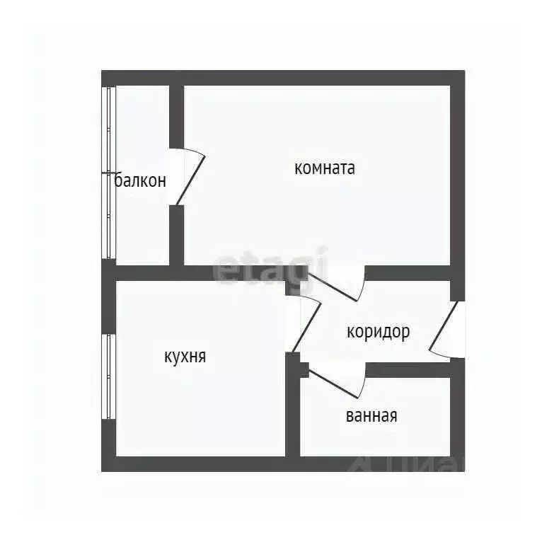 1-к кв. Белгородская область, Белгород ул. Каштановая, 6 (32.0 м) - Фото 1