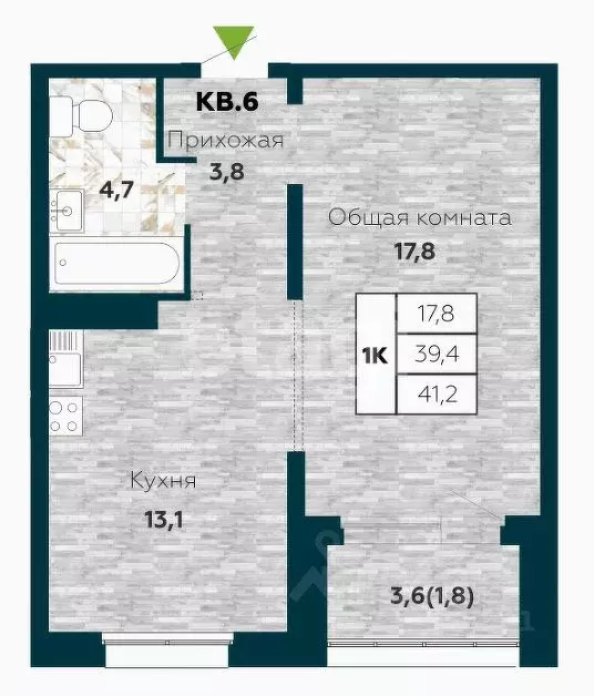 1-к кв. Новосибирская область, Новосибирск ул. Николая Островского, ... - Фото 1