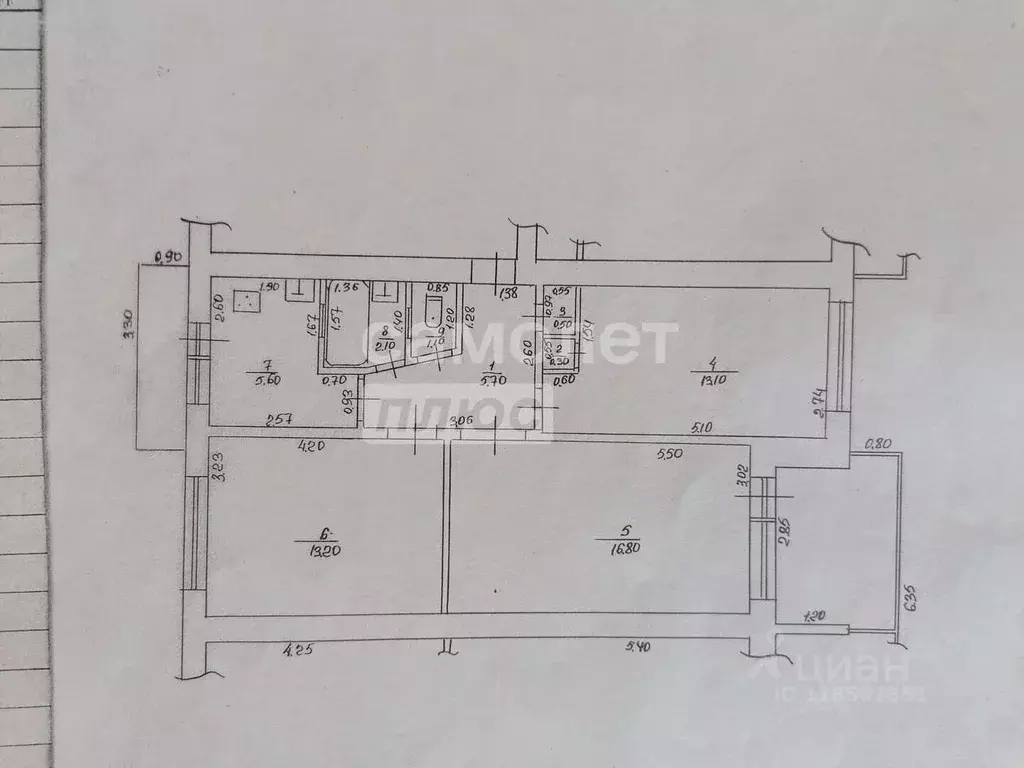 3-к кв. Краснодарский край, Апшеронск ул. Кирова, 24 (58.4 м) - Фото 2