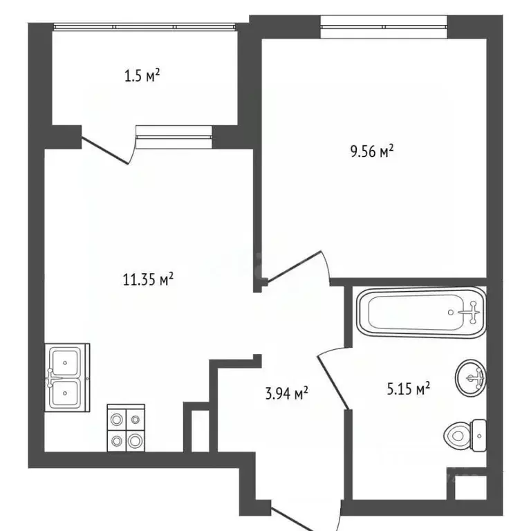 1-к кв. Санкт-Петербург Волхонское ш., 3к1 (30.78 м) - Фото 2