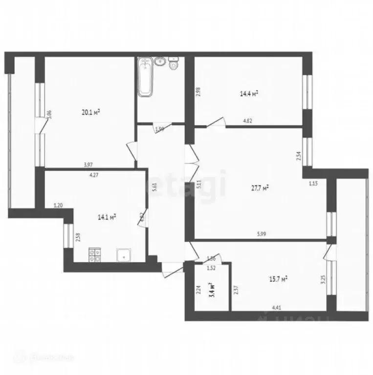 4-к кв. Тюменская область, Тюмень Северная ул., 3 (110.0 м) - Фото 0