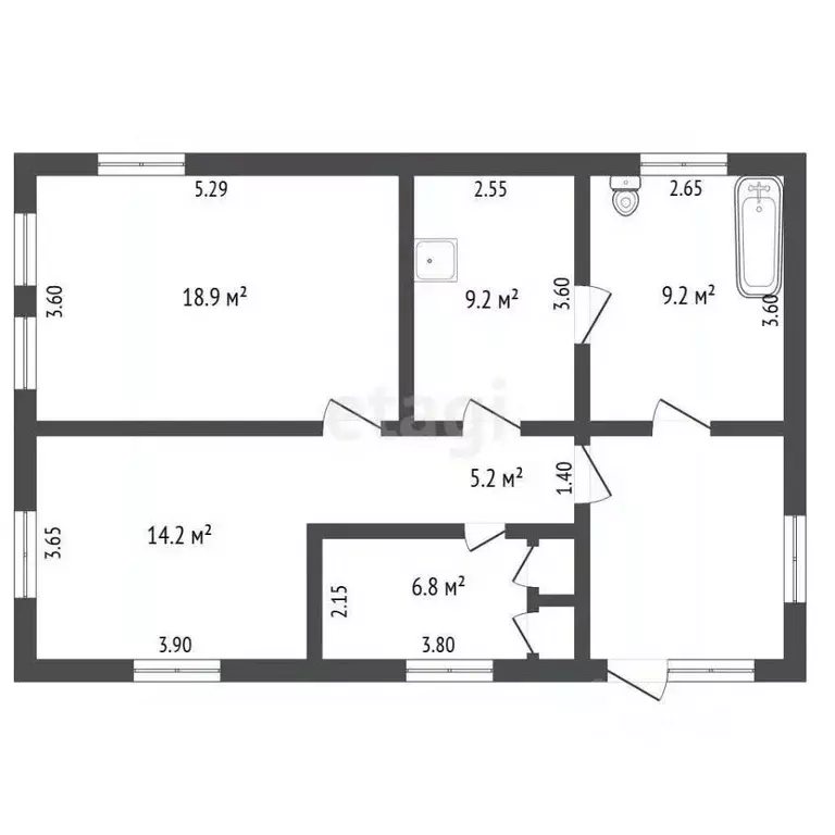 Дом в Воронежская область, Поворино ул. Крупской, 30 (90 м) - Фото 0