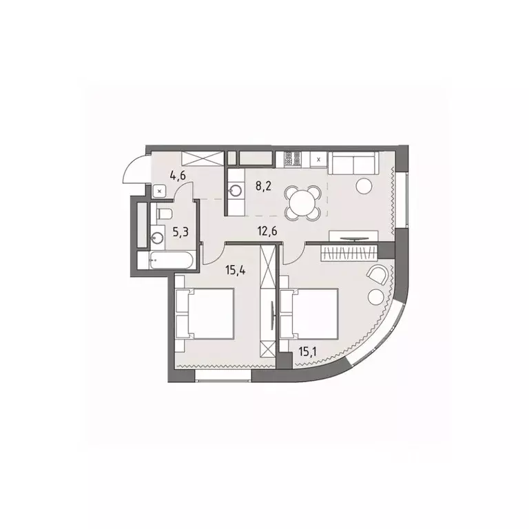 3-к кв. Москва Родина Парк жилой комплекс, к5 (61.1 м) - Фото 0