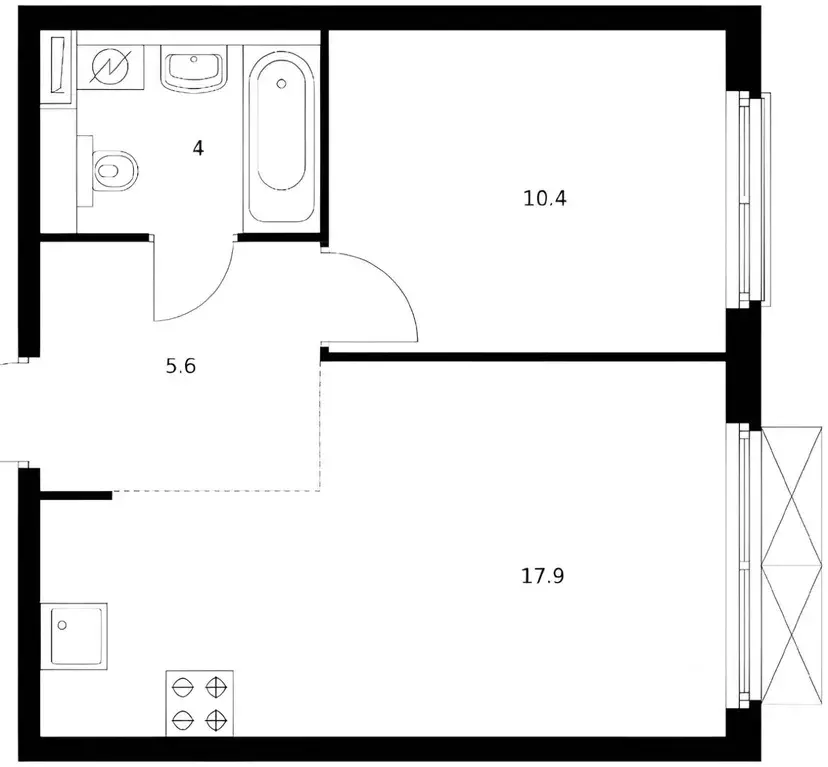 1-к кв. Москва Большая Филевская ул., 3к3 (37.7 м) - Фото 1