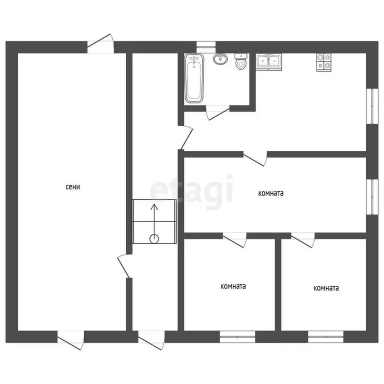 Дом в деревня Савково, Зелёная улица (53.9 м) - Фото 1