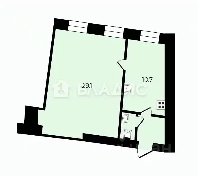 1-к кв. Санкт-Петербург Лиговский просп., 212Г (44.1 м) - Фото 1