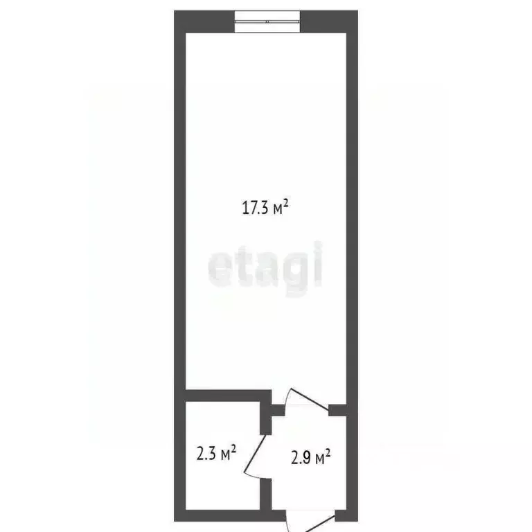 Студия Кемеровская область, Кемерово ул. Попова, 5 (22.5 м) - Фото 1