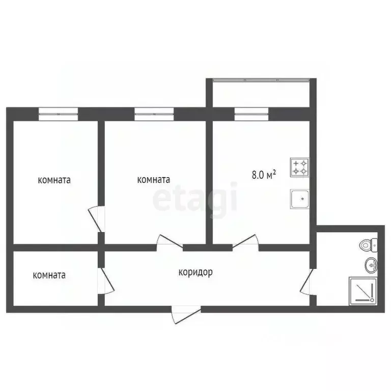 3-к кв. Ростовская область, Ростов-на-Дону ул. Шаповалова, 1Гс2 (75.0 ... - Фото 1