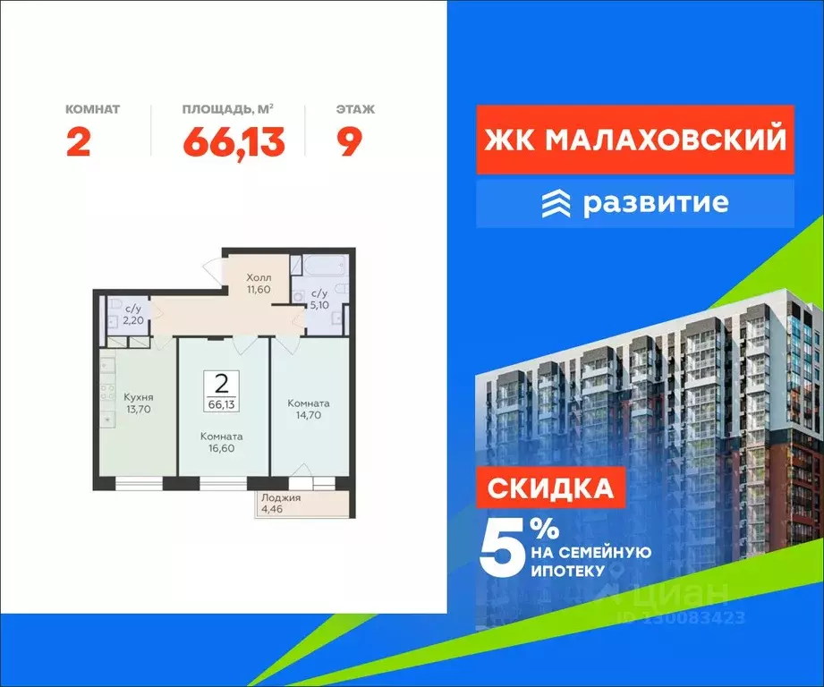2-к кв. Московская область, Раменский муниципальный округ, Родники пгт ... - Фото 1