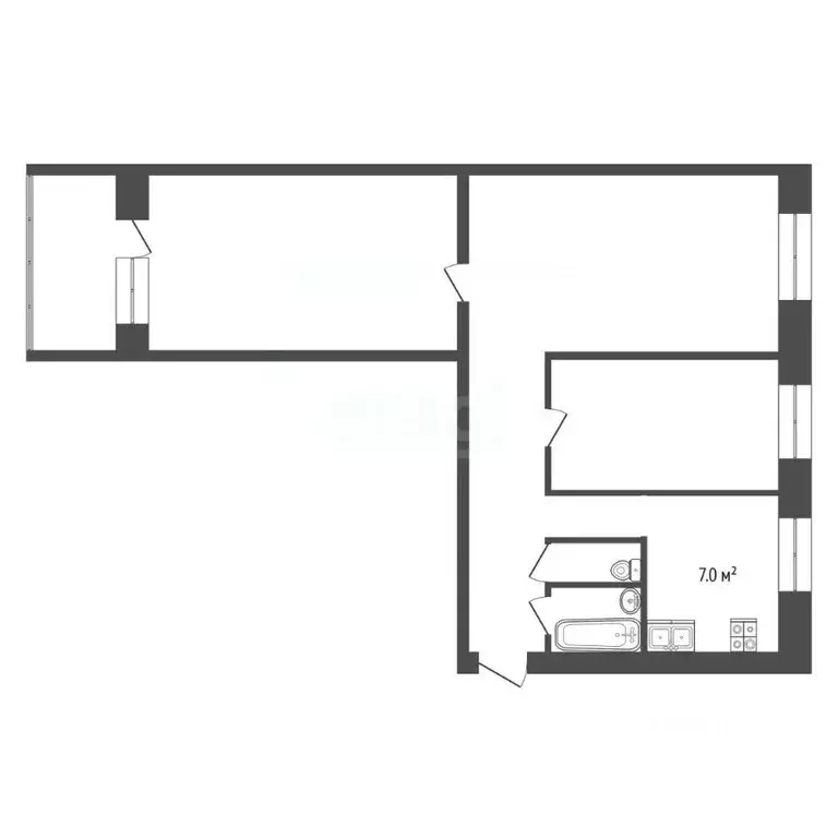 3-к кв. Московская область, Мытищи Новомытищинский просп., 39к2 (61.4 ... - Фото 2