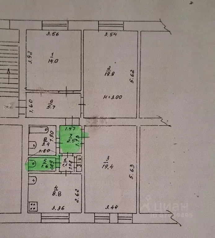 3-к кв. Краснодарский край, Анапа ул. Ленина, 66А (76.8 м) - Фото 2