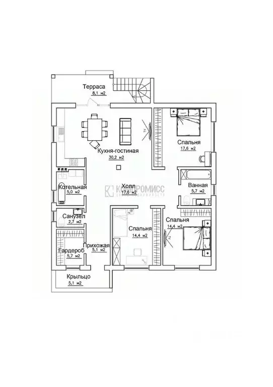 Дом в Адыгея, Тахтамукайский район, Козет аул ул. Махоша (101 м) - Фото 2