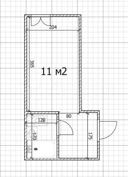 Квартира-студия, 11 м, 1/6 эт. - Фото 0